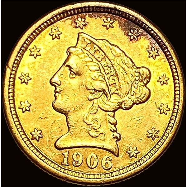 1906 Liberty Head Quarter Eagle $2.50 Gold CLOSELY UNCIRCULATED