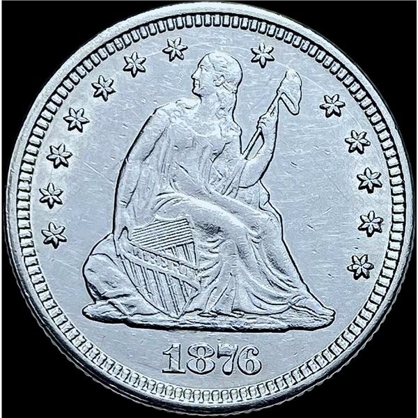 1876 Seated Liberty Quarter CHOICE AU
