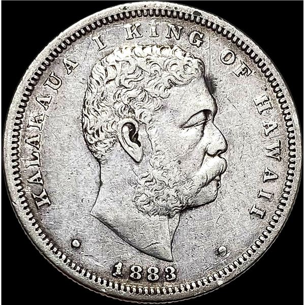 1883 Hawaii Silver 1/2 Dollar NEARLY UNCIRCULATED