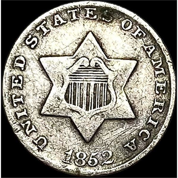 1852 Silver Three-Cent Piece LIGHTLY CIRCULATED