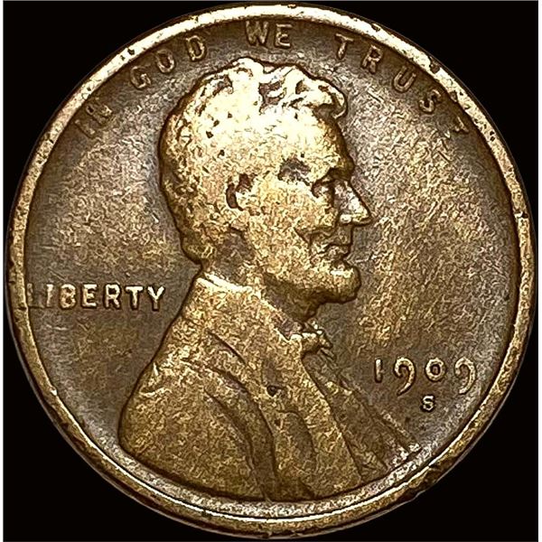 1909-S VDB Lincoln Wheat Cent LIGHTLY CIRC