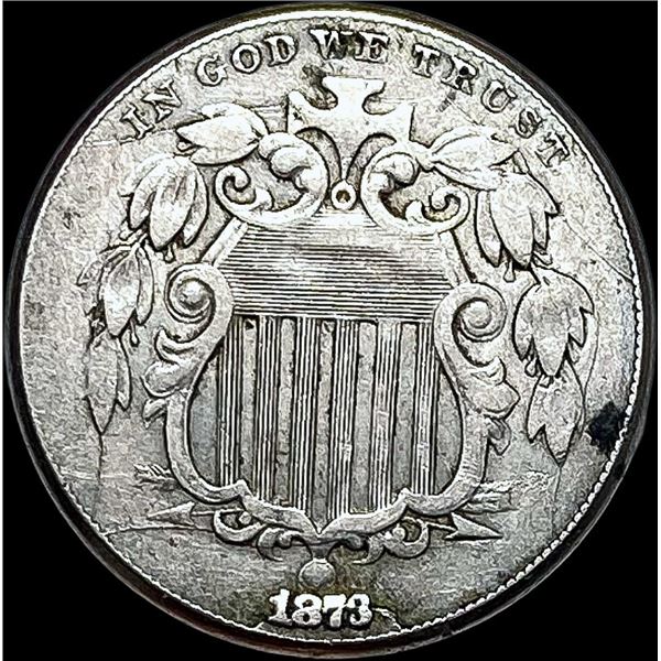 1873 Shield Nickel ABOUT UNCIRCULATED