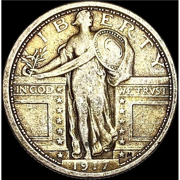 1917 Type 1 Standing Liberty Quarter LIGHTLY CIRCULATED