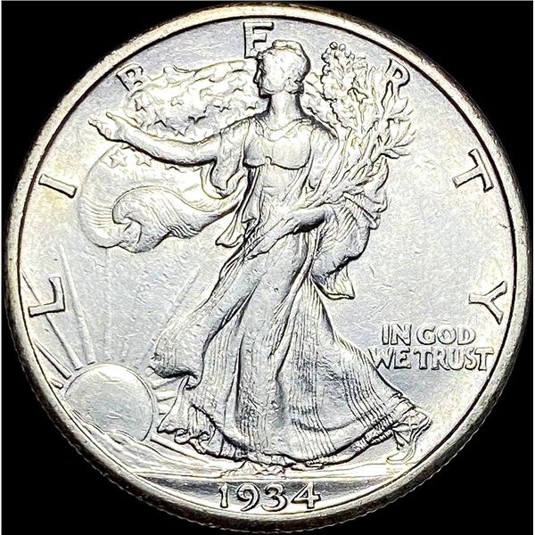 1934-S Walking Liberty Half Dollar ABOUT UNCIRCULATED