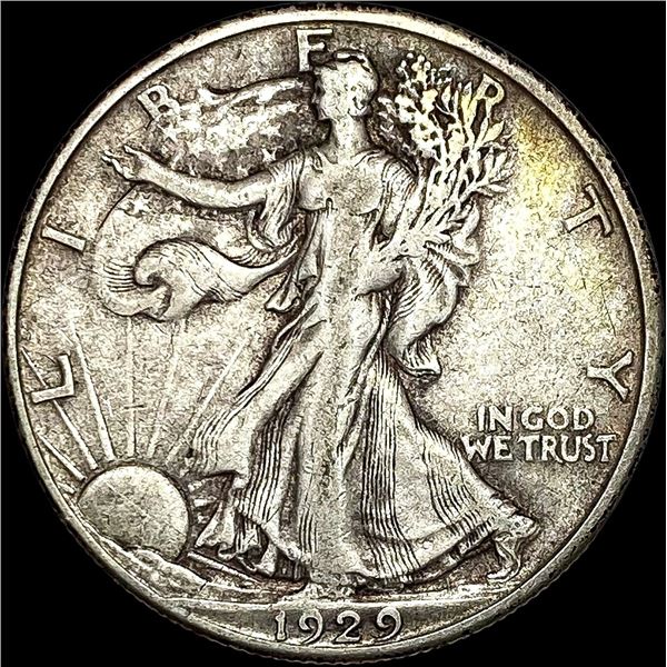 1929-D Silver Walking Liberty Half Dollar LIGHTLY CIRCULATED
