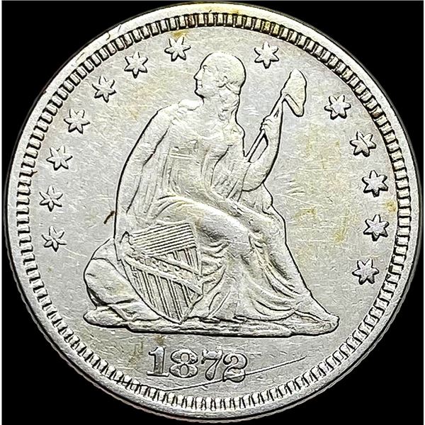 1872 Seated Liberty Quarter ABOUT UNCIRCULATED