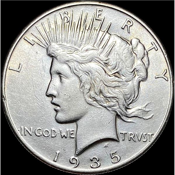 1935 Silver Peace Dollar CLOSELY UNCIRCULATED