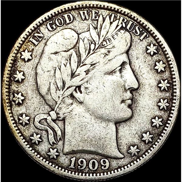 1909 Barber Half Dollar LIGHTLY CIRCULATED