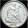 Image 1 : 1871 Seated Liberty Silver Half Dime ABOUT UNCIRCULATED