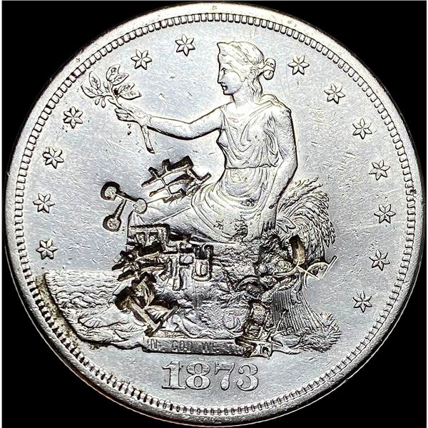 1873-S Silver Trade Dollar HIGH GRADE Chop