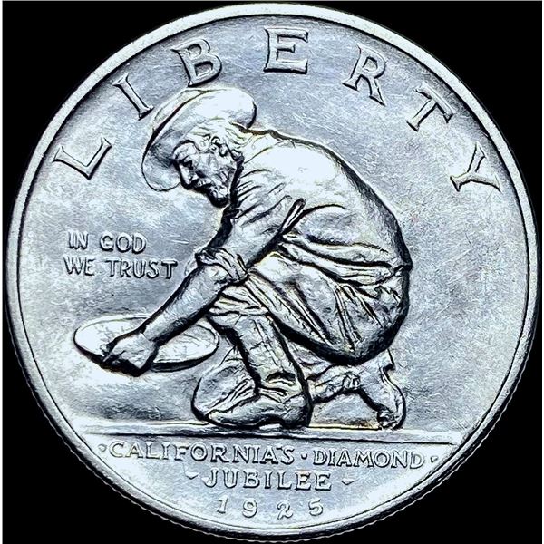 1925-S Silver California Jubilee Half Dollar CHOICE BU
