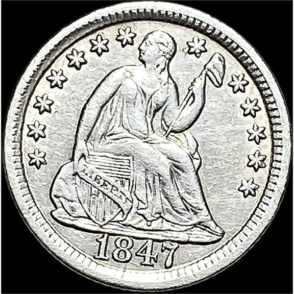 1847 Seated Liberty Half Dime UNCIRCULATED