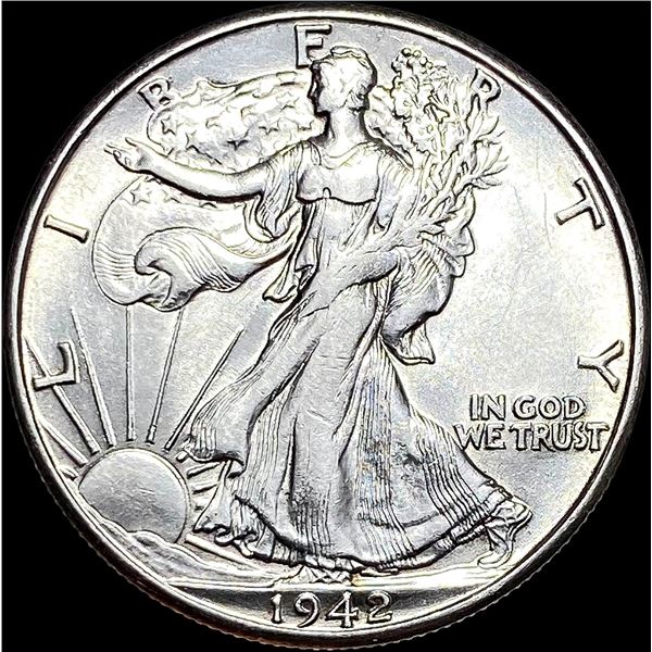 1942-D Silver Half Dollar Walking Liberty UNCIRCULATED