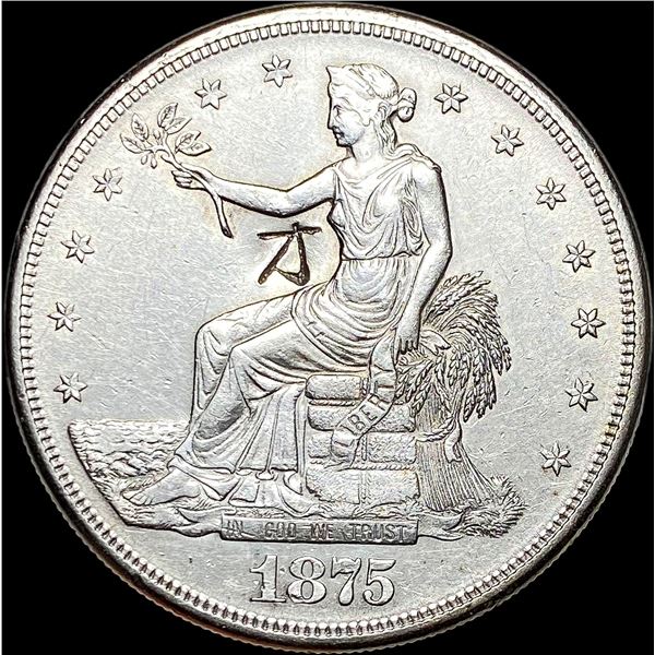 1875-S Silver Trade Dollar HIGH GRADE Chop