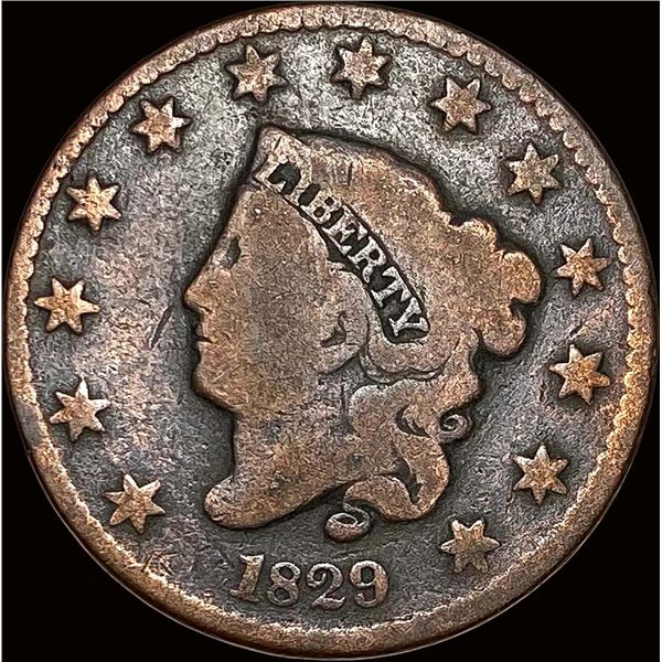 1829 Coronet Head Large Cent LIGHTLY CIRCULATED