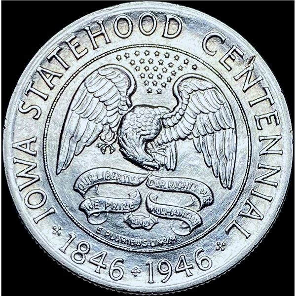 1946 Silver Iowa Half Dollar SUPERB GEM BU