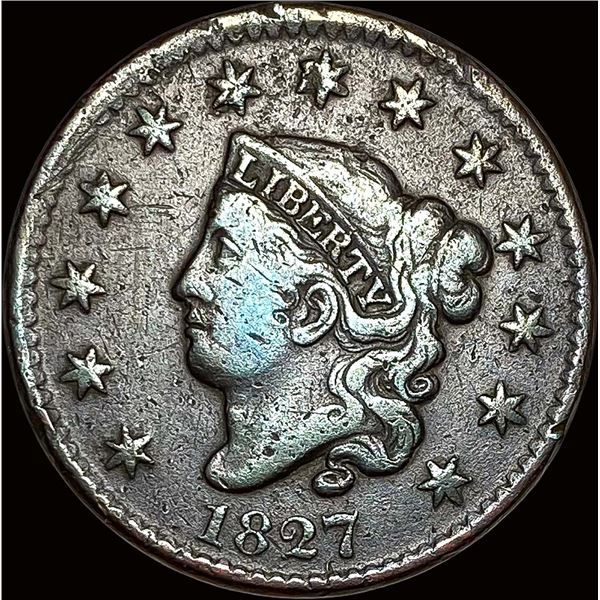 1827 Coronet Head Large Cent NICELY CIRCULATED