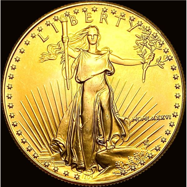 1986 1 oz Gold American Eagle $50 SUPERB GEM BU