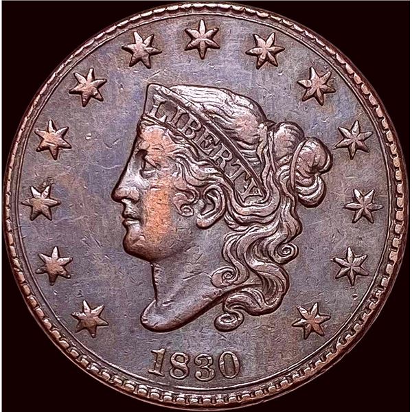 1830 Coronet Head Large Cent CLOSELY UNCIRCULATED