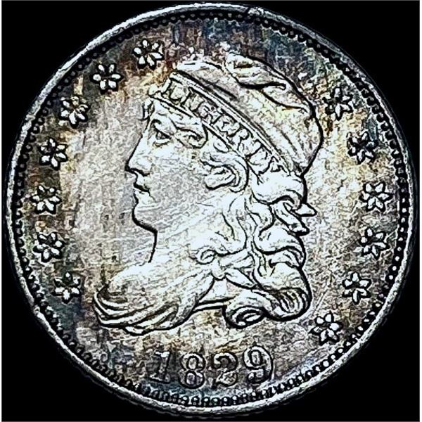 1829 Capped Bust Half Dime Toned CHOICE AU