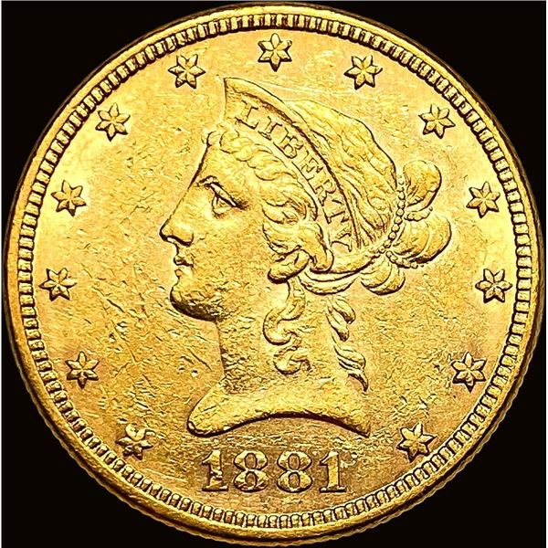 1881-S Gold $10 Liberty Head Eagle CHOICE AU