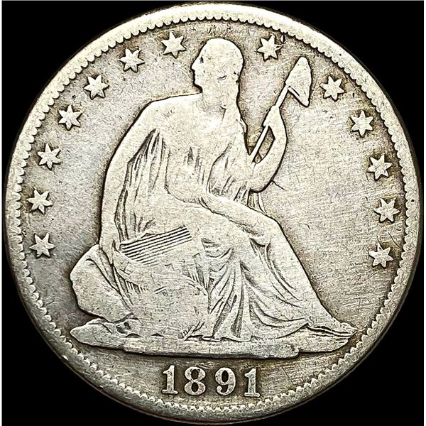 1891 Seated Liberty Half Dollar NICELY CIRCULATED