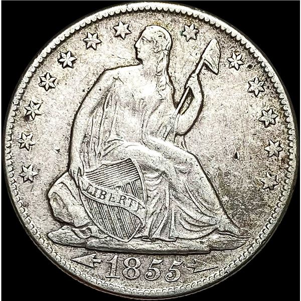 1855-O Sieated Liberty Half Dollar NEARLY UNCIRCULATED