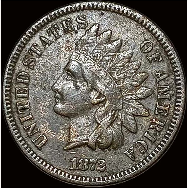 1872 Indian Head Cent ABOUT UNCIRCULATED