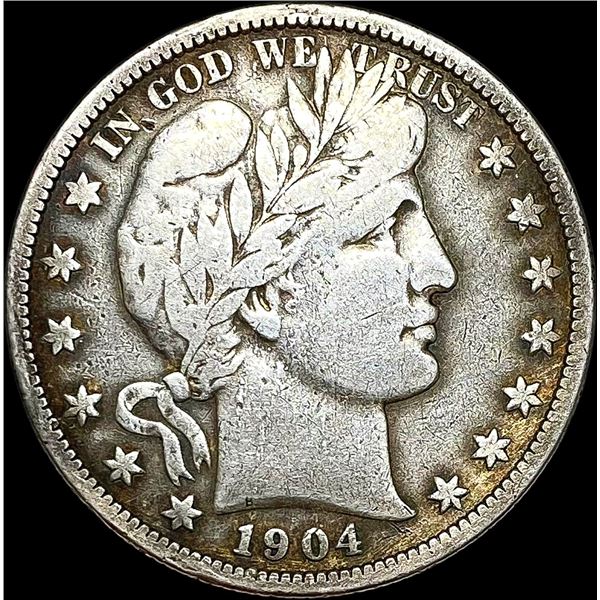 1904-S Silver Barber Half Dollar LIGHTLY CIRCULATED