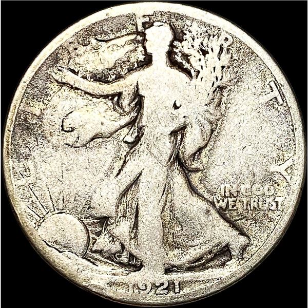 1921-S Silver Walking Liberty Half Dollar LIGHTLY CIRCULATED