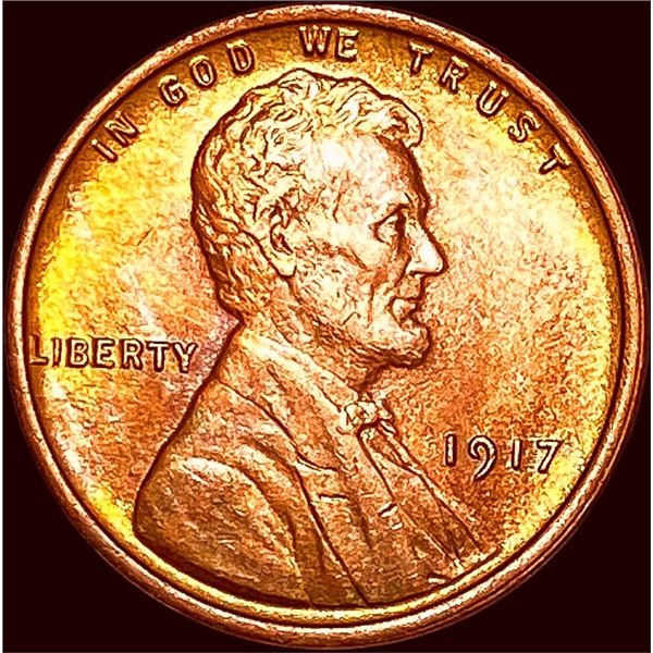 1917 RED Lincoln Wheat Cent CHOICE BU