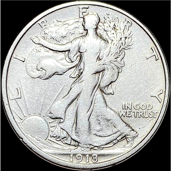 1918-D Walking Liberty Half Dollar NICELY CIRCULATED