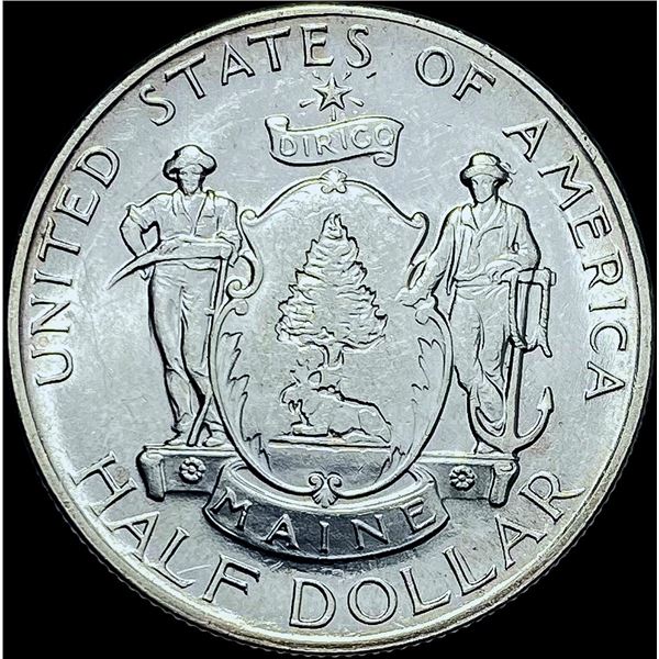 1920 Silver Maine Centennial Half Dollar GEM BU