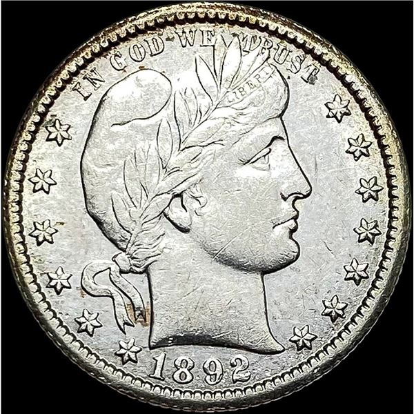 1892-O Silver Barber Quarter CLOSELY UNCIRCULATED