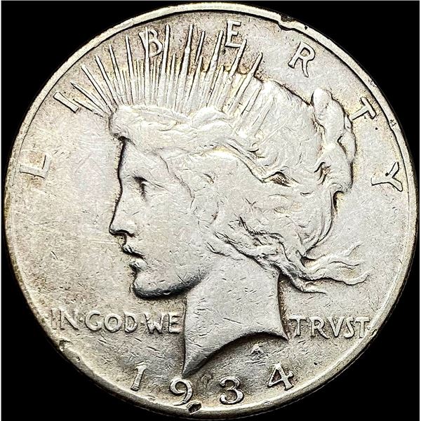 1934-S Peace Silver Dollar LIGHTLY CIRCULATED