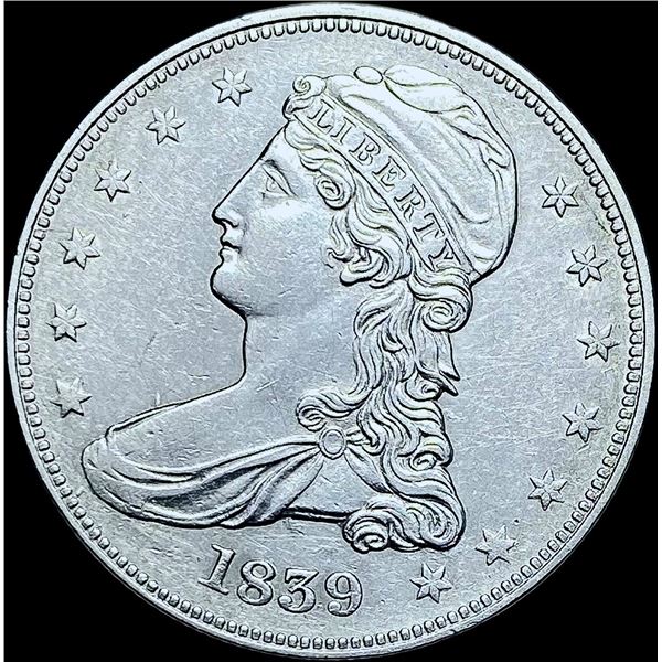 1839 Silver Capped Bust Half Dollar CHOICE AU