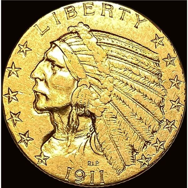 1911 Indian Head Gold Half Eagle $5 UNCIRCULATED