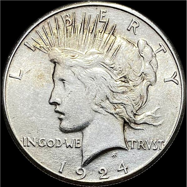 1924-S Silver Peace Dollar NEARLY UNCIRCULATED
