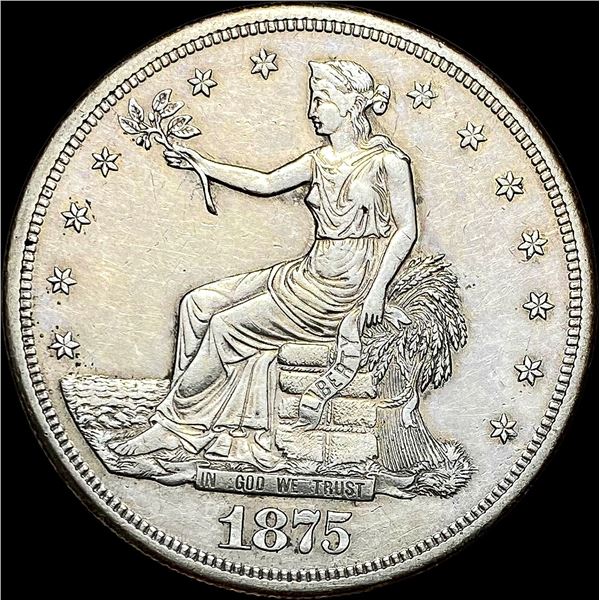 1875-S Silver Trade Dollar CLOSELY UNCIRCULATED