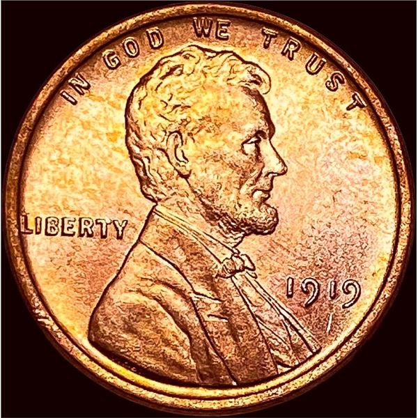 1919 RED Lincoln Wheat Cent UNCIRCULATED