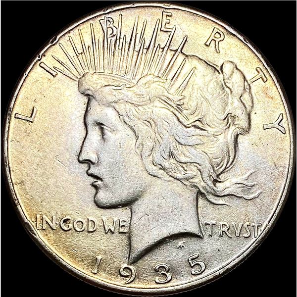 1935 Silver Peace Dollar NEARLY UNCIRCULATED