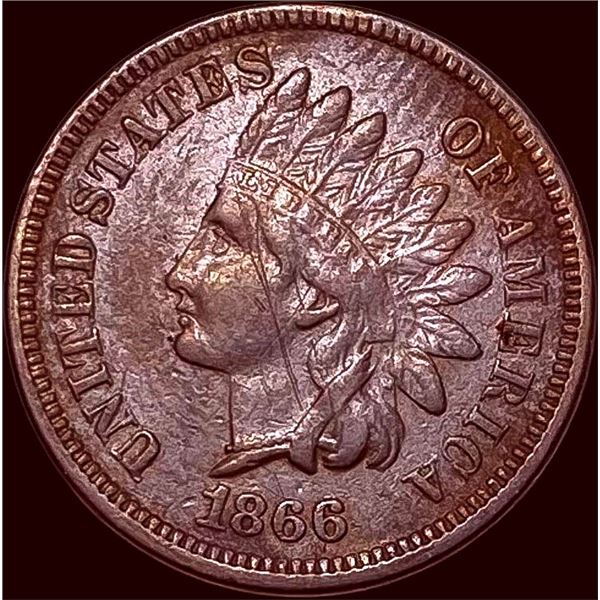 1866 Indian Head Cent CHOICE AU