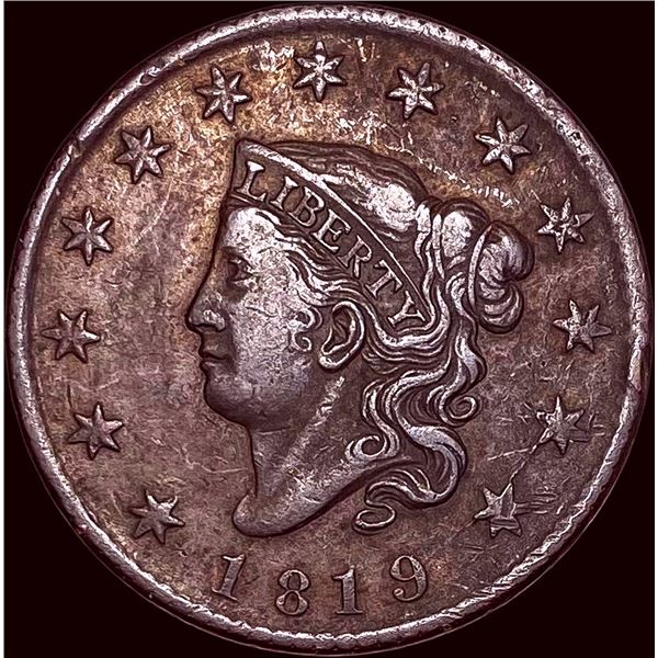 1819 Coronet Head Large Cent CLOSELY UNCIRCULATED