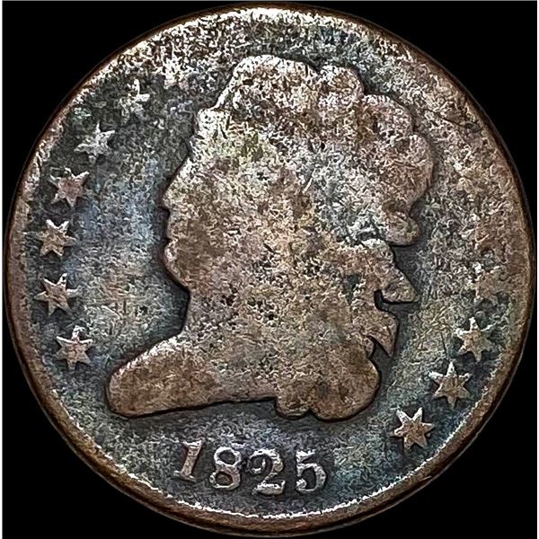 1825 Coronet Head Half Cent NICELY CIRCULATED