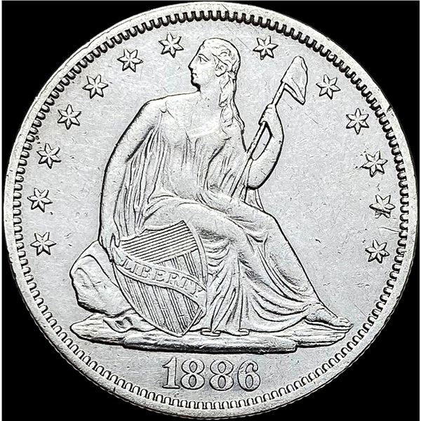 1886 Seated Liberty Half Dollar CLOSELY UNCIRCULATED
