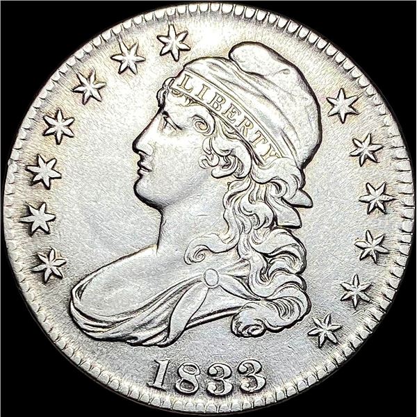 1833 Capped Bust Half Dollar NEARLY UNCIRCULATED