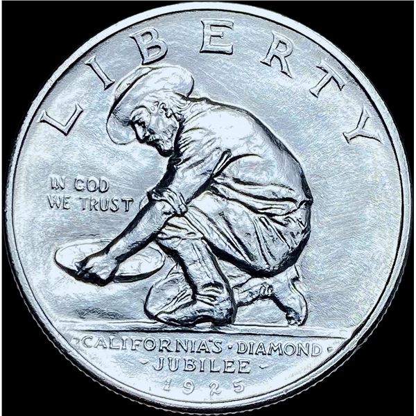 1925-S Silver California Jubilee Half Dollar GEM BU