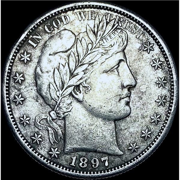 1897-S Silver Barber Half Dollar CHOICE AU