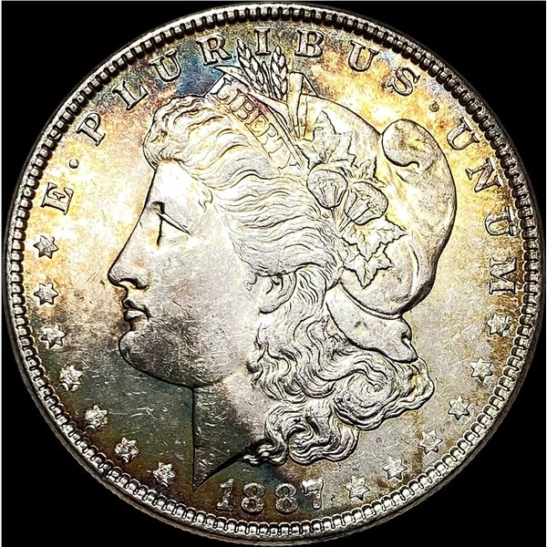 1887 Toned Silver Morgan Dollar UNCIRCULATED