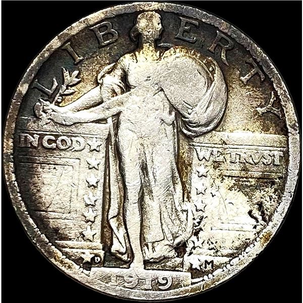 1919-D Silver Standing Liberty Quarter NICELY CIRCULATED